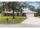 Charming single-story brick home featuring a well-manicured lawn and mature trees offering shade and curb appeal at 11 Larisa Ter, Ormond Beach, FL 32174