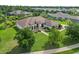 Aerial shot of the property showcasing its well-manicured lawn and inviting curb appeal at 1357 Liam Cir, Ormond Beach, FL 32174