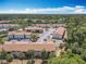 Overhead shot of parking and landscaping at 420 Banana Cay Dr # A, South Daytona, FL 32119