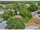 Aerial view of a charming single Gathering home nestled among mature trees in a quiet neighborhood at 440 Champagne Cir, Port Orange, FL 32127