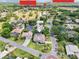 Stunning aerial view of a home with a private pool, close to shopping centers and community recreational facilities at 6 Talaquah Blvd, Ormond Beach, FL 32174