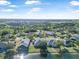 Expansive aerial view of a suburban neighborhood showcasing a mix of housing styles and lush landscaping at 117 Hagge Dr, Daytona Beach, FL 32124