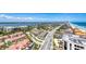 An eye-level aerial view of the beach with blue skies at 2937 S Atlantic Ave # 2001, Daytona Beach, FL 32118
