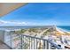 Breathtaking balcony view showcasing the city skyline, ocean, and waterway on a clear day at 2937 S Atlantic Ave # 2001, Daytona Beach, FL 32118