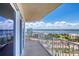 Balcony view showcasing city skyline and waterway views from sliding glass doors at 2937 S Atlantic Ave # 2001, Daytona Beach, FL 32118