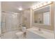 Bright bathroom with a bath/shower combo and vanity at 2937 S Atlantic Ave # 2001, Daytona Beach, FL 32118