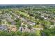 Charming neighborhood aerial view showcasing lush landscaping, mature trees, and well-maintained homes at 1305 Rebecca Dr, Haines City, FL 33844