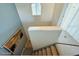 Carpeted stairwell leads to upper level at 3000 Ocean Shore Blvd # 150, Ormond Beach, FL 32176