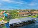 Waterfront condo with docks for boating, screened in porches, and lush landscaping create a relaxing atmosphere at 1640 Juno Trl # 105D, Astor, FL 32102