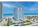 Beautiful blue and white condo building with ocean views, close to beach access and garage parking at 2071 S Atlantic Ave # 1005, Daytona Beach Shores, FL 32118
