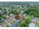 The home is surrounded by mature trees with neighboring homes featuring screened pools at 241 Sanchez Ave, Ormond Beach, FL 32174