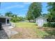 Backyard view with shed, offering ample space for outdoor activities at 241 Sanchez Ave, Ormond Beach, FL 32174