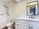 Modern bathroom with walk-in shower, sleek vanity, and updated fixtures at 244 Oakleigh Dr # 200, Deland, FL 32724