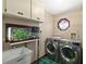 Well-equipped laundry room with a utility sink and modern washer and dryer units at 2468 Scottville Ave, Deltona, FL 32725