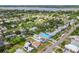 Aerial view featuring neighborhood homes with green lawns, private pools, and convenient street access at 342 Euclid Ave, Daytona Beach, FL 32118