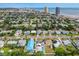 Aerial view of neighborhood with beach, ocean and downtown area visible in the background at 342 Euclid Ave, Daytona Beach, FL 32118