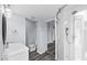 Full bathroom with new shower and single sink vanity at 342 Euclid Ave, Daytona Beach, FL 32118