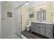 Updated bathroom with a glass shower and modern vanity at 342 Euclid Ave, Daytona Beach, FL 32118