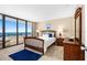 Relax on this beautiful bedroom with stunning views and stylish decor at 3743 S Atlantic Ave # 11D, Daytona Beach Shores, FL 32118