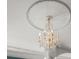Elegant crystal chandelier hanging from an ornate ceiling medallion in a bright, airy room at 37918 N County Road 44A, Eustis, FL 32736