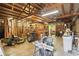 A spacious interior of the barn with lots of woodworking and storage at 5865 Ross Creek Rd, Lakeland, FL 33810