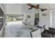 Outdoor patio featuring ceiling fans and room for seating and entertaining at 5865 Ross Creek Rd, Lakeland, FL 33810