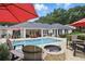 A backyard swimming pool and a red barn behind the house at 5865 Ross Creek Rd, Lakeland, FL 33810