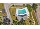 Aerial view of the community pool at 1502 Deer Springs Rd, Port Orange, FL 32129