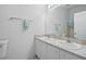 Bathroom with double sinks, large mirror and lots of counter space at 1502 Deer Springs Rd, Port Orange, FL 32129