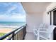 Balcony featuring comfortable seating and expansive ocean views at 1239 Ocean Shore Blvd # 11D, Ormond Beach, FL 32176
