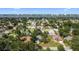 Neighborhood aerial view showing houses among trees with a view of the water and city at 1317 Northside Dr, Ormond Beach, FL 32174