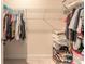 Spacious walk-in closet with shelving for organization of clothing and accessories at 2840 Monaghan Dr, Ormond Beach, FL 32174