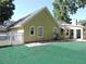 Manicured backyard showing artificial grass for easy maintenance at 543 Sandy Oaks Blvd, Ormond Beach, FL 32174