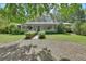 Charming single-story home with a welcoming front porch, beautiful landscaping, and an American flag at 3720 Willow Ave, Deland, FL 32720