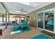 Covered outdoor patio featuring a dining table and chairs at 934 Tall Pine Dr, Port Orange, FL 32127