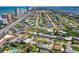 Aerial view featuring the property's location relative to the beach, hotels, and intercoastal, emphasizing its prime location at 129 Dundee Rd, Daytona Beach, FL 32118