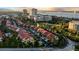 A lovely aerial view of townhomes in a private community, conveniently close to a golf course at 2934 Oceans Trce, Daytona Beach Shores, FL 32118