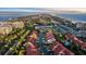 Stunning aerial view showcases the coastal community, beautiful architecture, and ocean views at 2934 Oceans Trce, Daytona Beach Shores, FL 32118