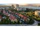 A lovely aerial view of townhomes in a private community, conveniently close to a golf course at 2934 Oceans Trce, Daytona Beach Shores, FL 32118