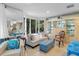 Cozy living room with large bay window, display cabinets and tile flooring at 2934 Oceans Trce, Daytona Beach Shores, FL 32118