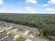 Aerial view of homes with lush landscaping near a nature preserve, offering privacy and beauty at 3029 Adrian Dr, Ormond Beach, FL 32174