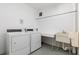 Functional laundry room equipped with machines, utility sink, and folding area at 640 N Nova Rd # 117, Ormond Beach, FL 32174