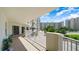 Expansive balcony view showcasing a lush courtyard and surrounding condo buildings at 1 John Anderson Dr # 2180, Ormond Beach, FL 32176