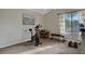 Bedroom with exercise equipment, creating a convenient space for fitness enthusiasts at 101 Green Heron Ct, Daytona Beach, FL 32119