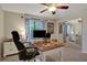Home office with natural light and a spacious mirrored closet, perfect for remote work or study at 101 Green Heron Ct, Daytona Beach, FL 32119