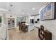 Open kitchen layout with a center island, stainless steel appliances, and bar seating at 2137 Raglan Cir, Ormond Beach, FL 32174