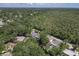 Aerial view of a beautiful home surrounded by trees and lush greenery, offering privacy at 1108 Shockney Dr, Ormond Beach, FL 32174