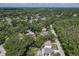Aerial view of a home surrounded by mature trees in a serene neighborhood setting at 1108 Shockney Dr, Ormond Beach, FL 32174