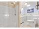Bathroom featuring walk-in shower and tub at 1650 Riverside Dr, Daytona Beach, FL 32117