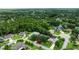Overhead shot of a house surrounded by green trees in a quiet, Gathering-friendly neighborhood at 24 Katrinas Dr, Ormond Beach, FL 32174